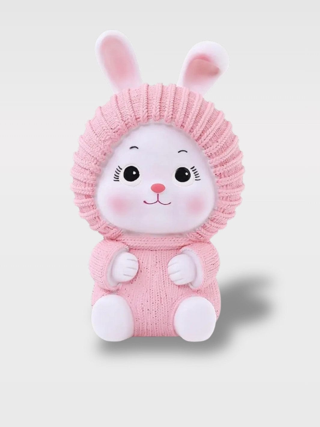 Tirelire Bébé Fille Lapin | Cadeau Naissance Doux Leila –  Lapine Capuche Rose 23 x 13.5 cm