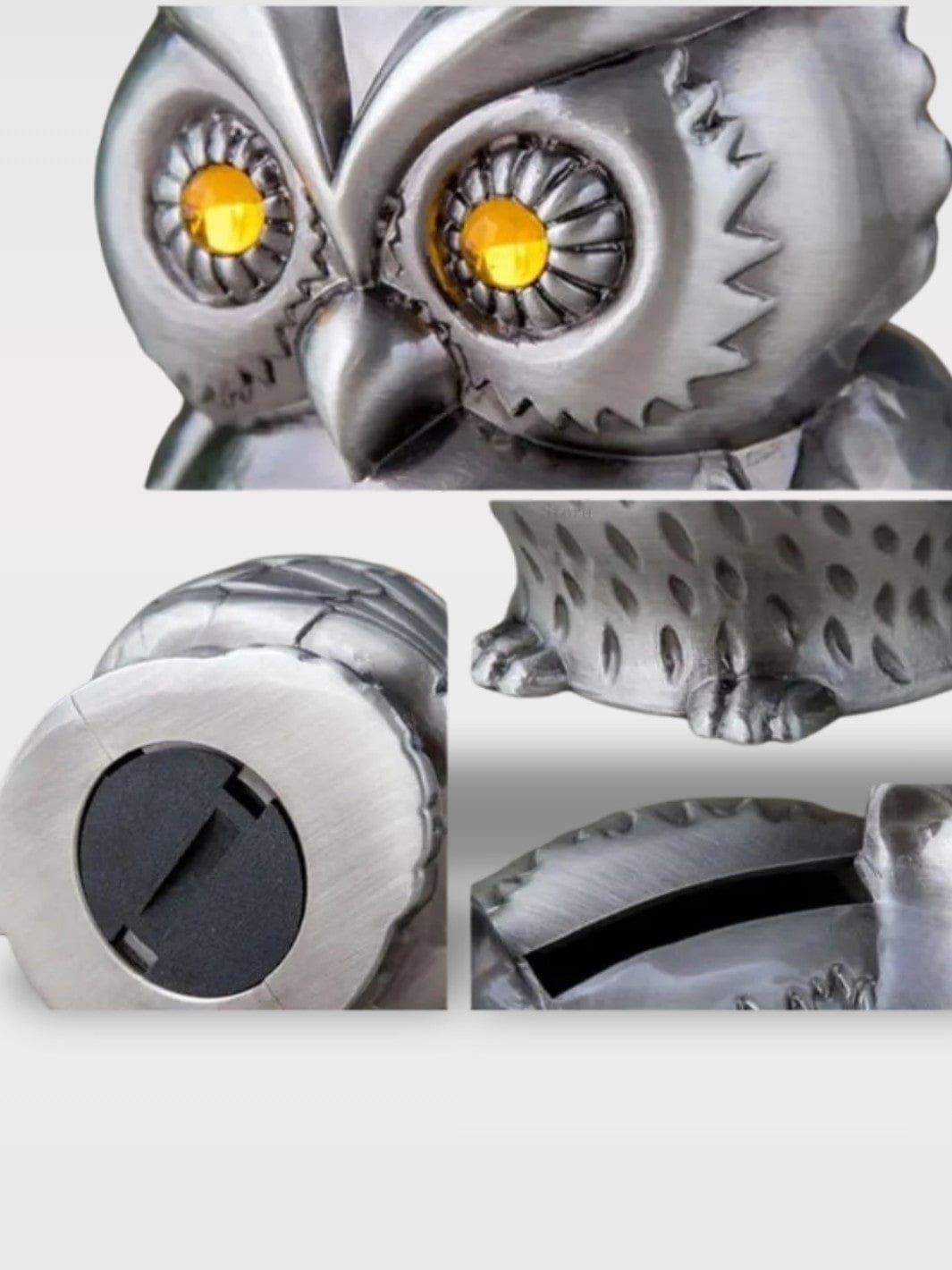 Tirelire Bébé Hibou En Métal | Déco Originale