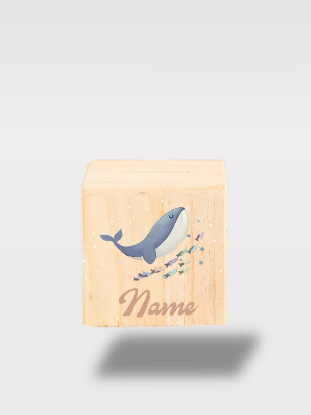 Tirelire Bois Animaux Aquatiques | Personnalisable Vagueur 🐋