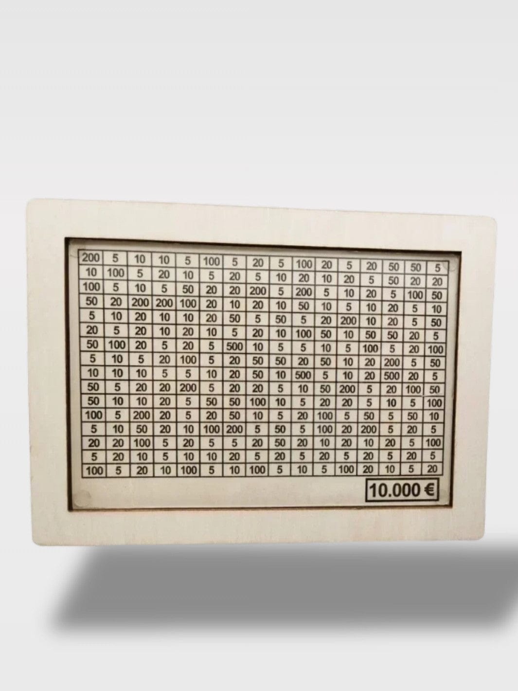 Tirelire Bois Japonaise Blanche | Élégante et Maligne Magnat – 10000 €