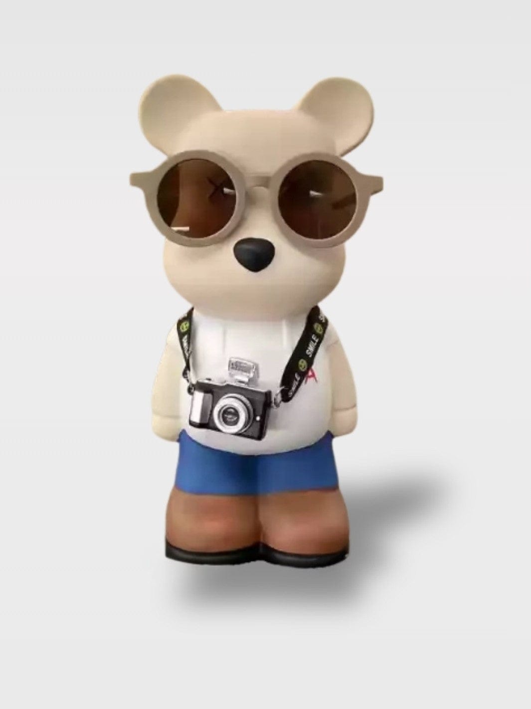 Tirelire Céramique Ours | Compagnon D’Aventure Lucien – T-Shirt Blanc + Appareil Photo & Lunette
