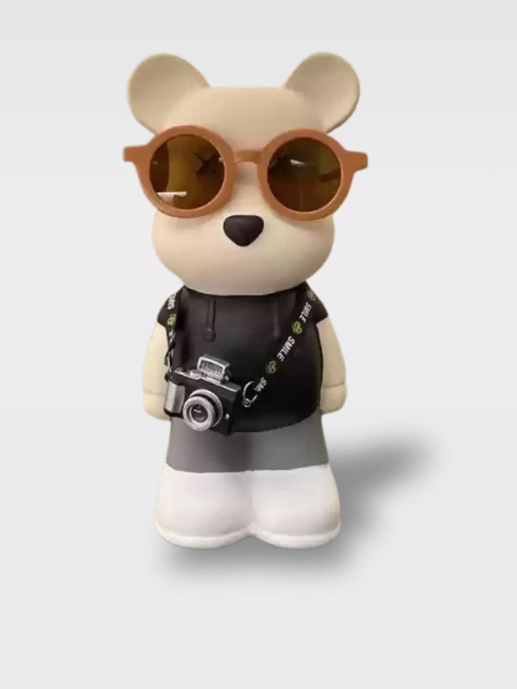 Tirelire Céramique Ours | Compagnon D’Aventure Lucien – T-Shirt Noir + Appareil Photo & Lunette