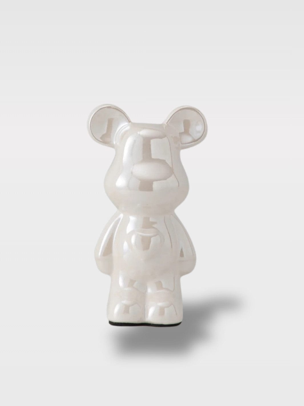 Tirelire Céramique Ours Pastel | Charme Doux et Élégant Nina Junior – Blanc 10 x 6 x 18 cm
