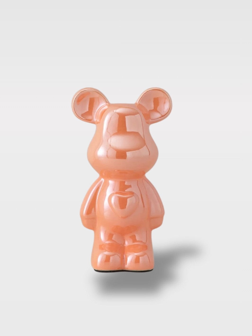 Tirelire Céramique Ours Pastel | Charme Doux et Élégant Teddy Junior – Orange 10 x 6 x 18 cm