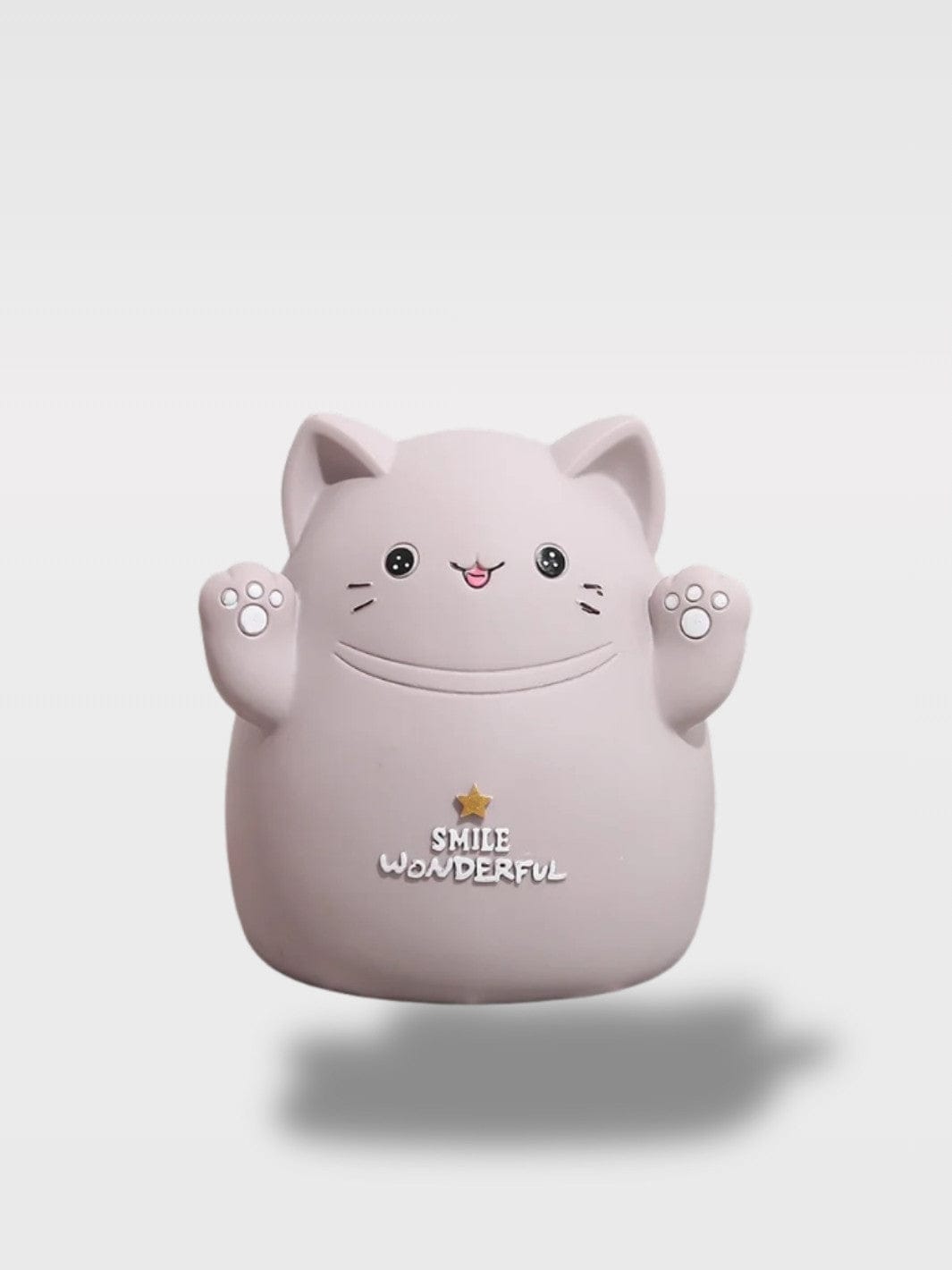 Tirelire Chat Patte | Modèle Deux Pattes Levées Junior Gris – 15 x 11 x 13 cm