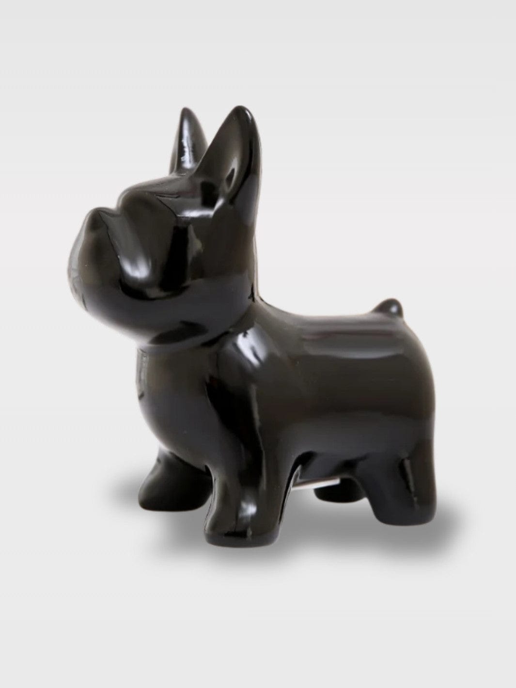 Tirelire Chien Bouledogue en Céramique Noir