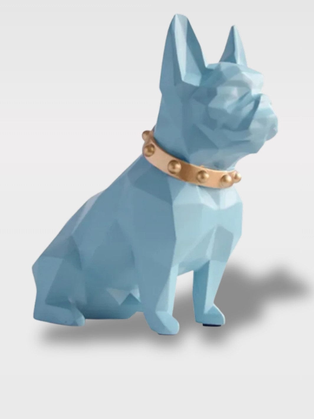 Tirelire Chien Design | Style Origami Élégant Bleu Clair
