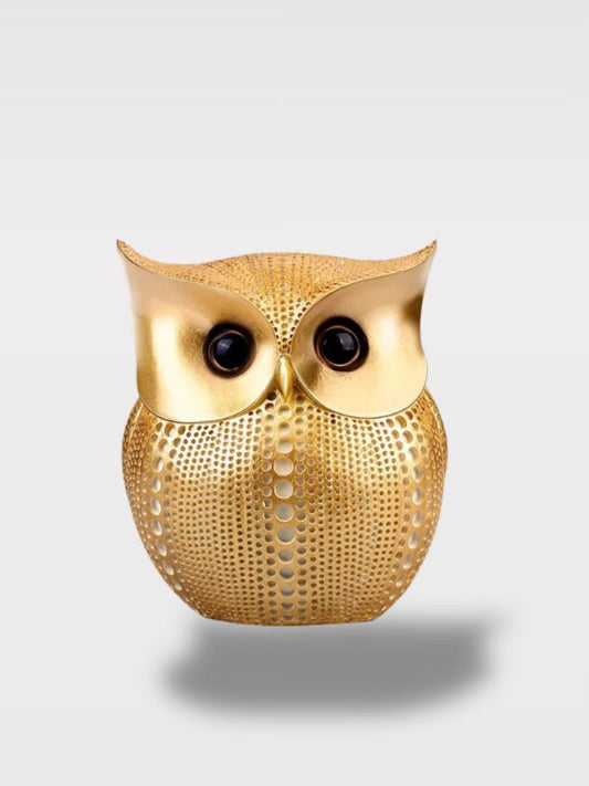 Tirelire Chouette Hibou Doré | Élégance Et Épargne