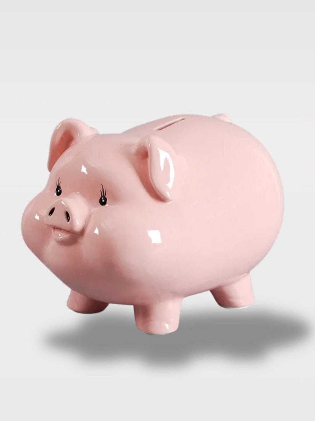 Tirelire Cochon Cagnotte En Céramique | Ludique & Pratique Le Groinou Rose Sénior – Cochon rose 28 cm