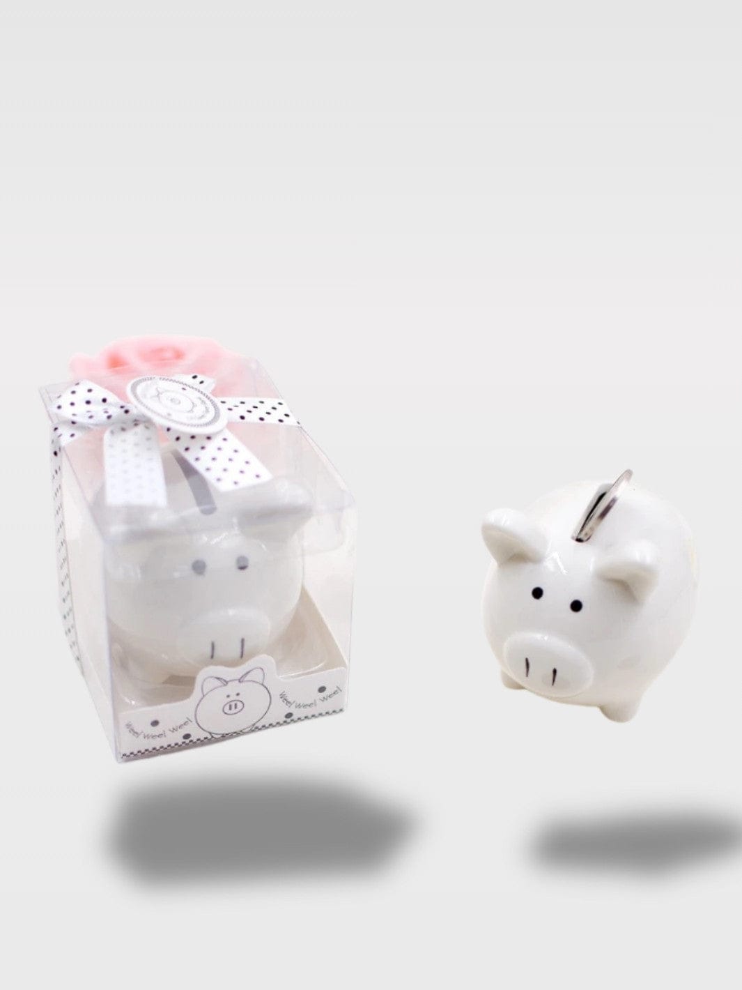 Tirelire Cochon Coloré | Fun et en Céramique Perlino – Cochon Blanc