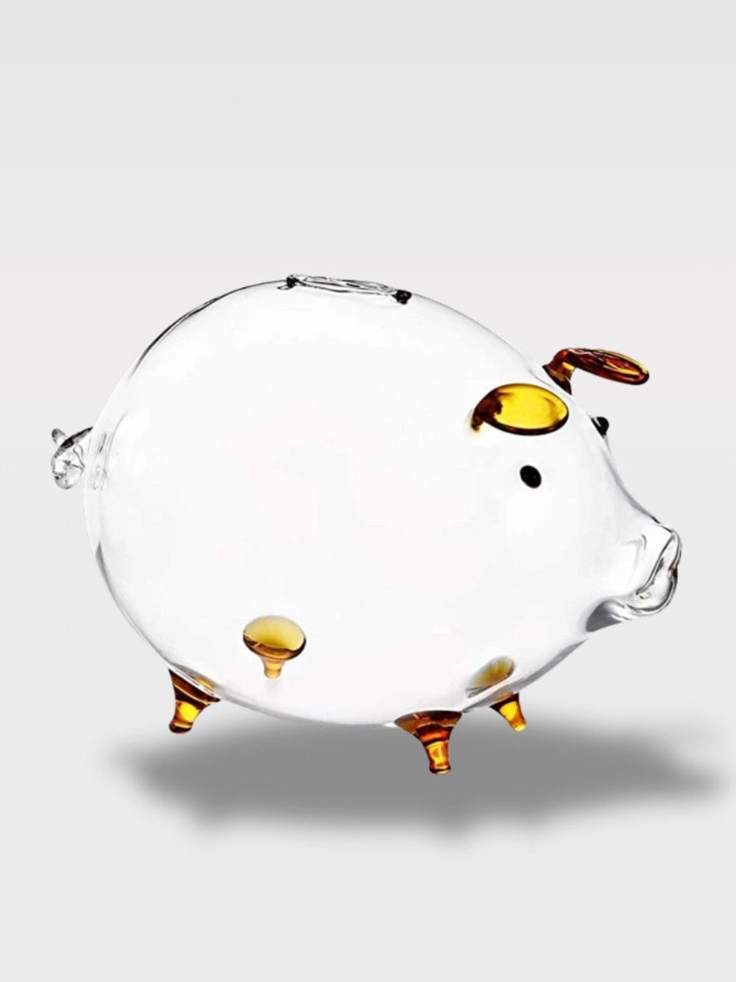Tirelire Cochon En Verre | Transparence Élégante Orval – Doré