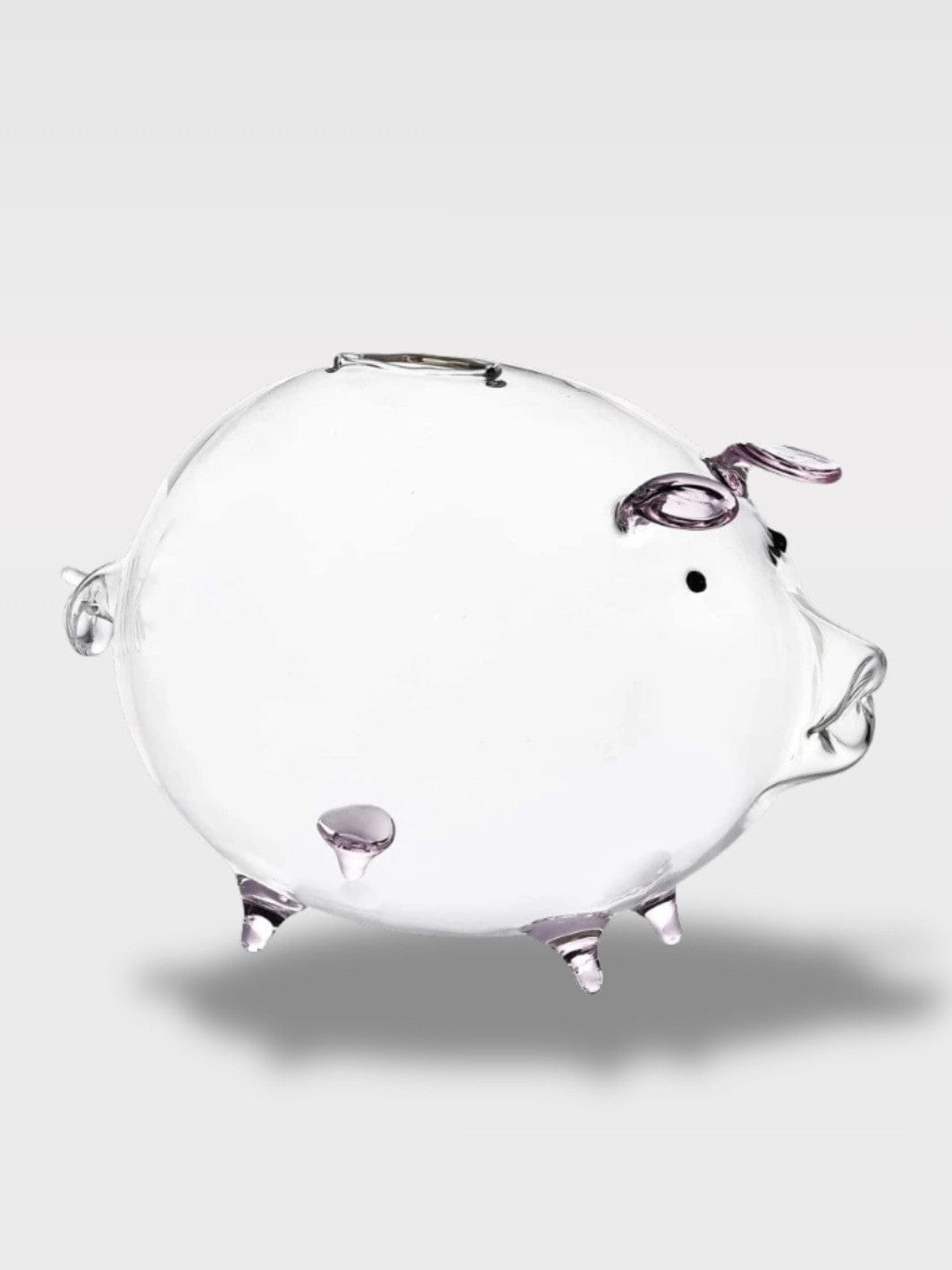 Tirelire Cochon En Verre | Transparence Élégante Perline – Violet