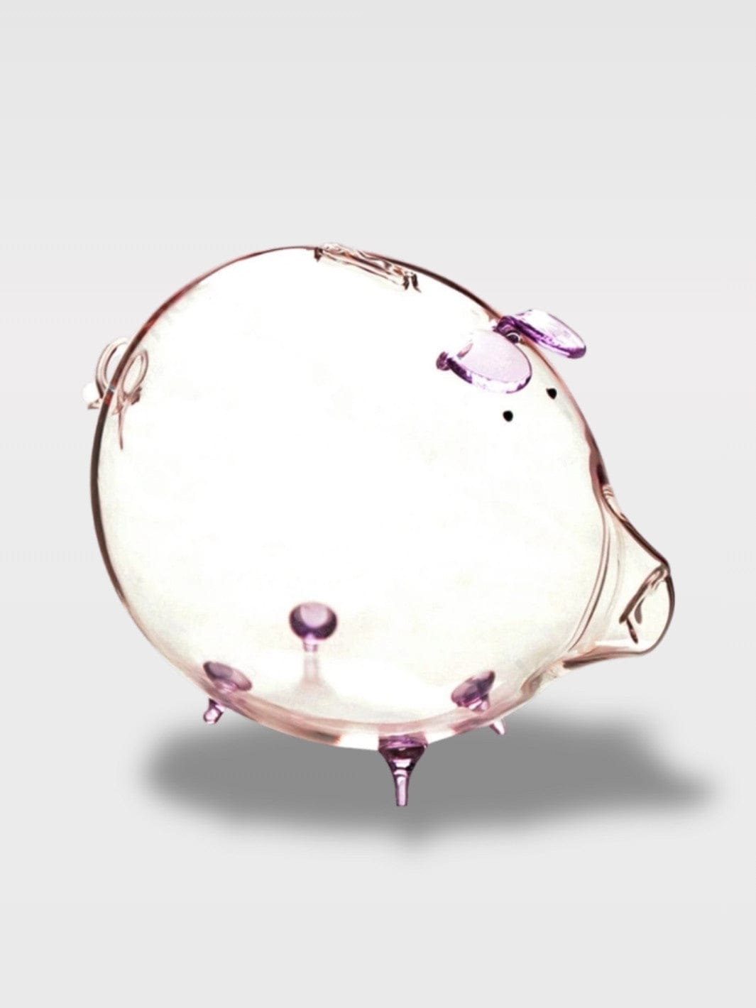 Tirelire Cochon En Verre | Transparence Élégante Rosalita – Rose