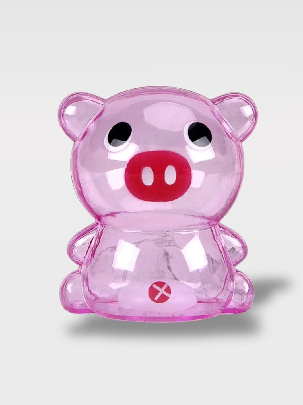 Tirelire Cochon Rose Fond Transparent | Fun et Maline Clarina Bébé – 9.5 x 8.3 cm