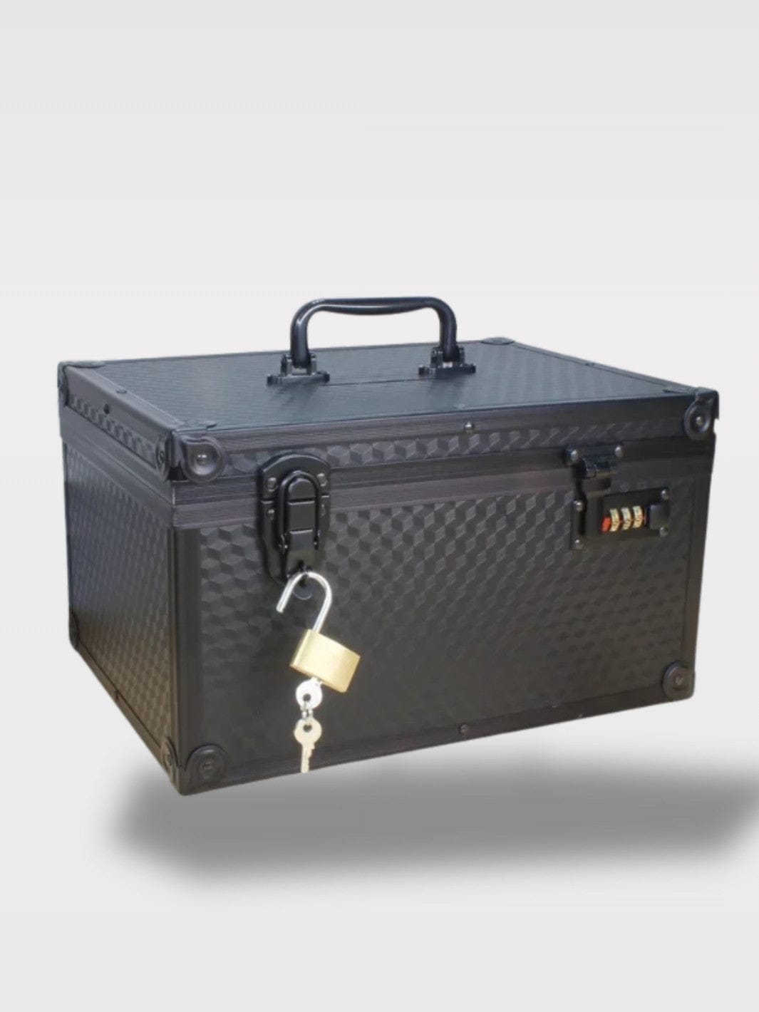 Tirelire Coffre-Fort Chic | Code et Cadenas Ebony Junior – Noir 19 x 26 x 14 cm