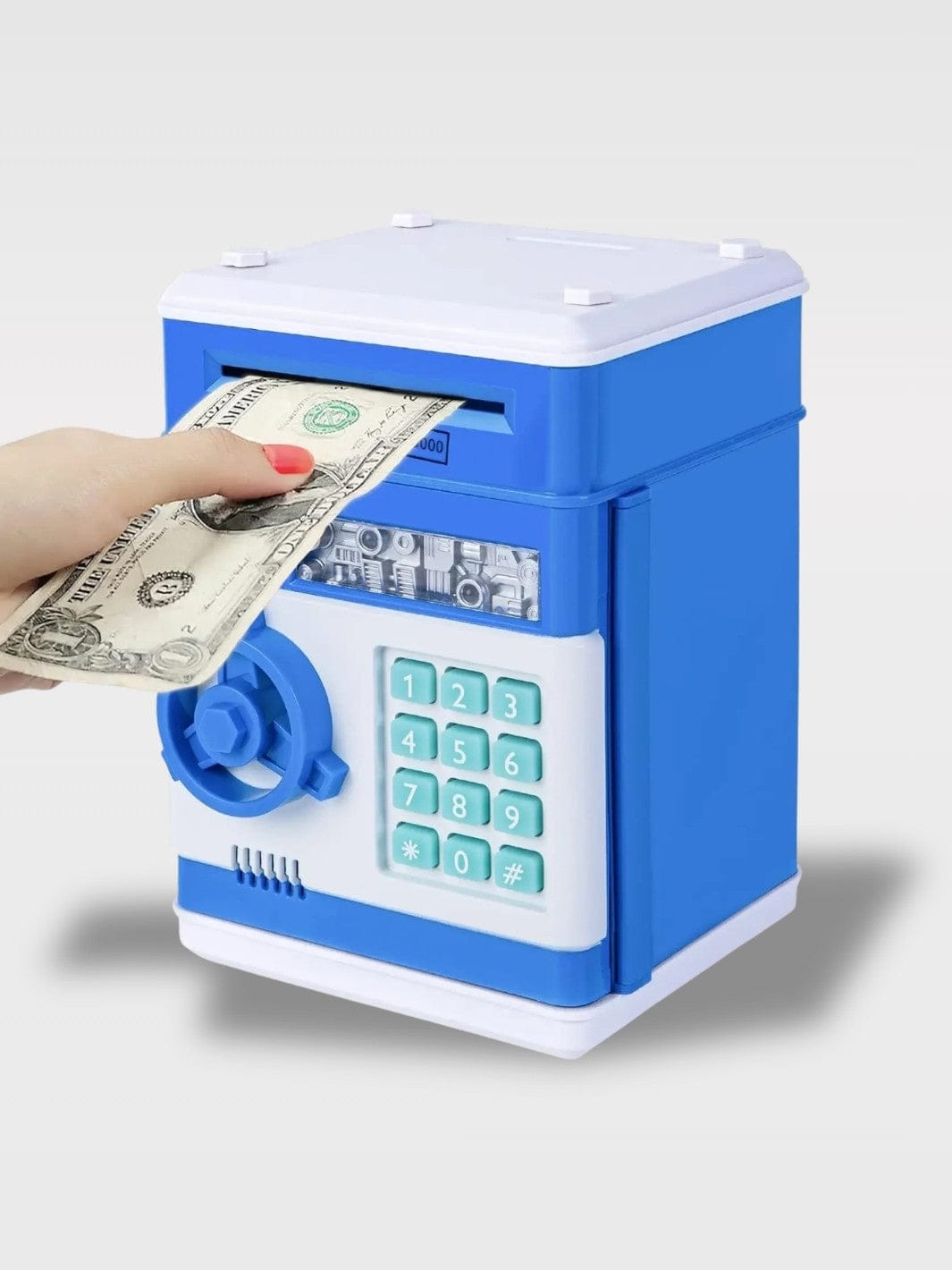 Tirelire Coffre-Fort Électronique | Coffre à Code Céleste – Bleu