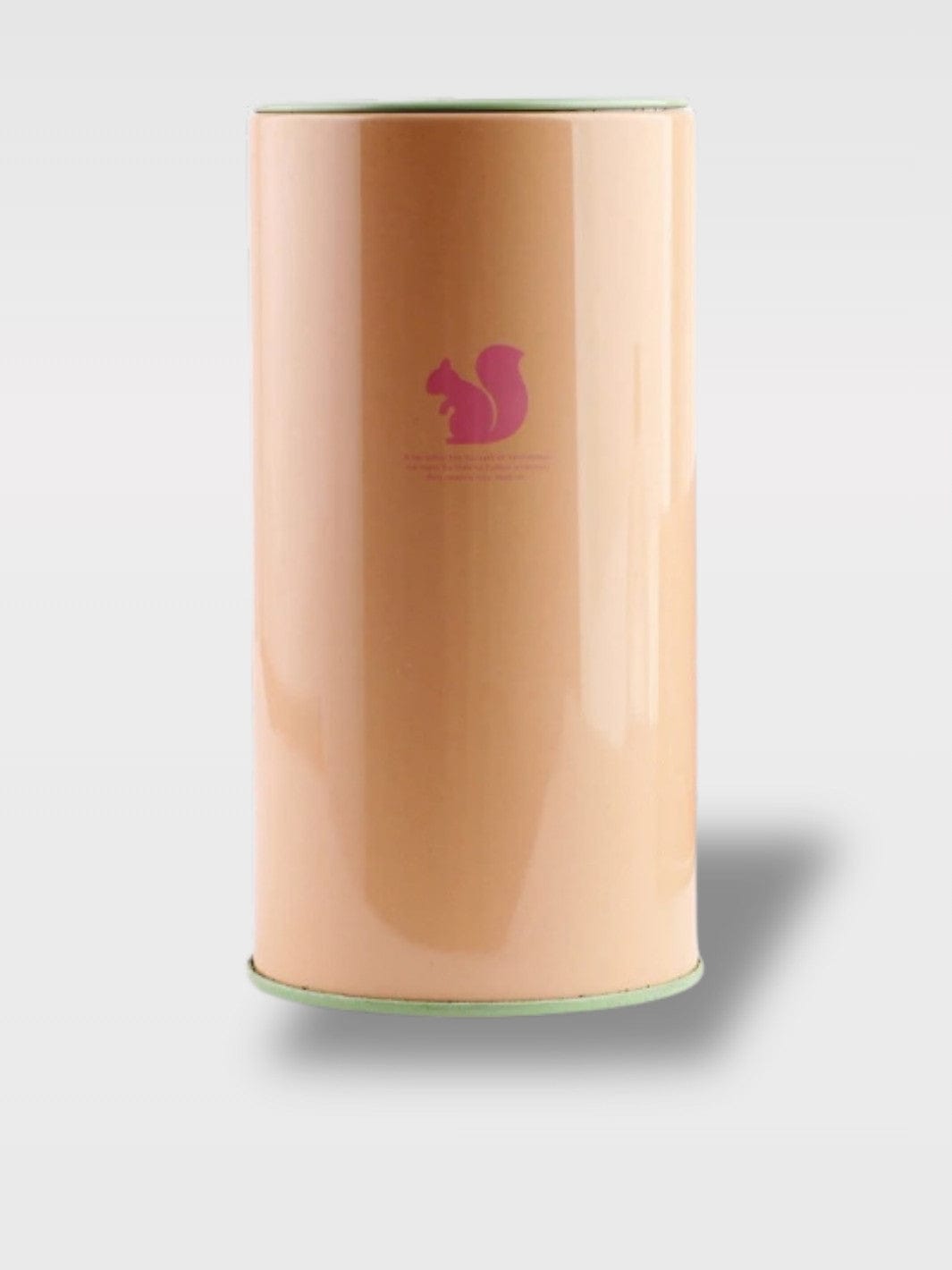 Tirelire Couleur Bonbons Métal | Mini Tonneau Animaux Mila Orange Pastel – Motif Écureuil