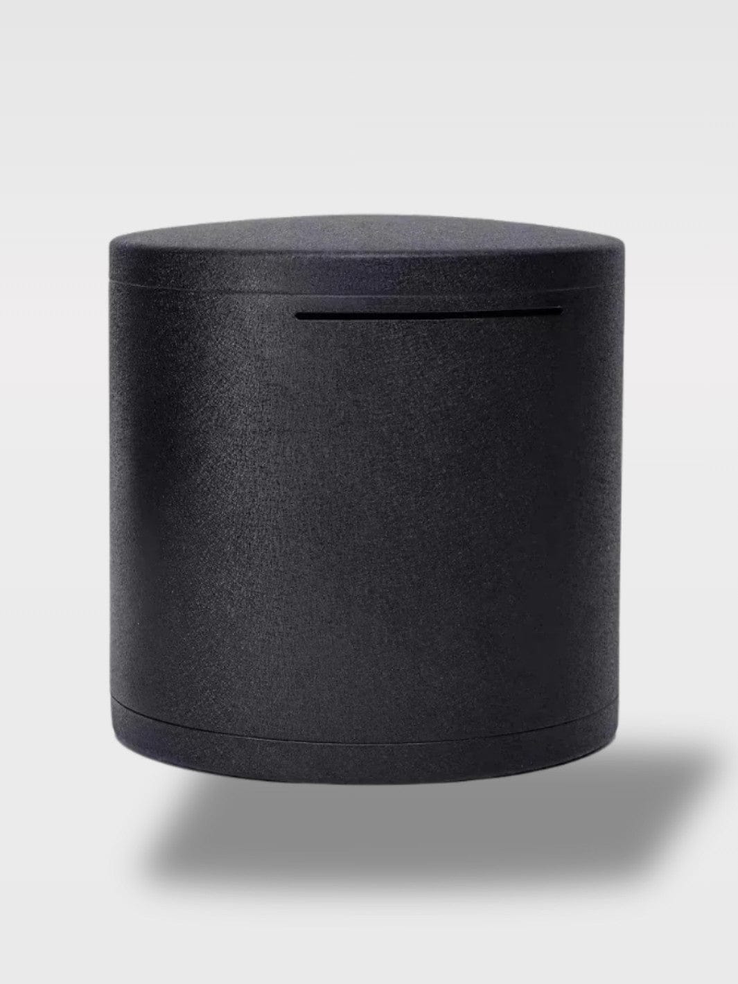 Tirelire Cylindrique En Acier Inoxydable | Économies Sécurisées Le Vault Noir – 15 cm