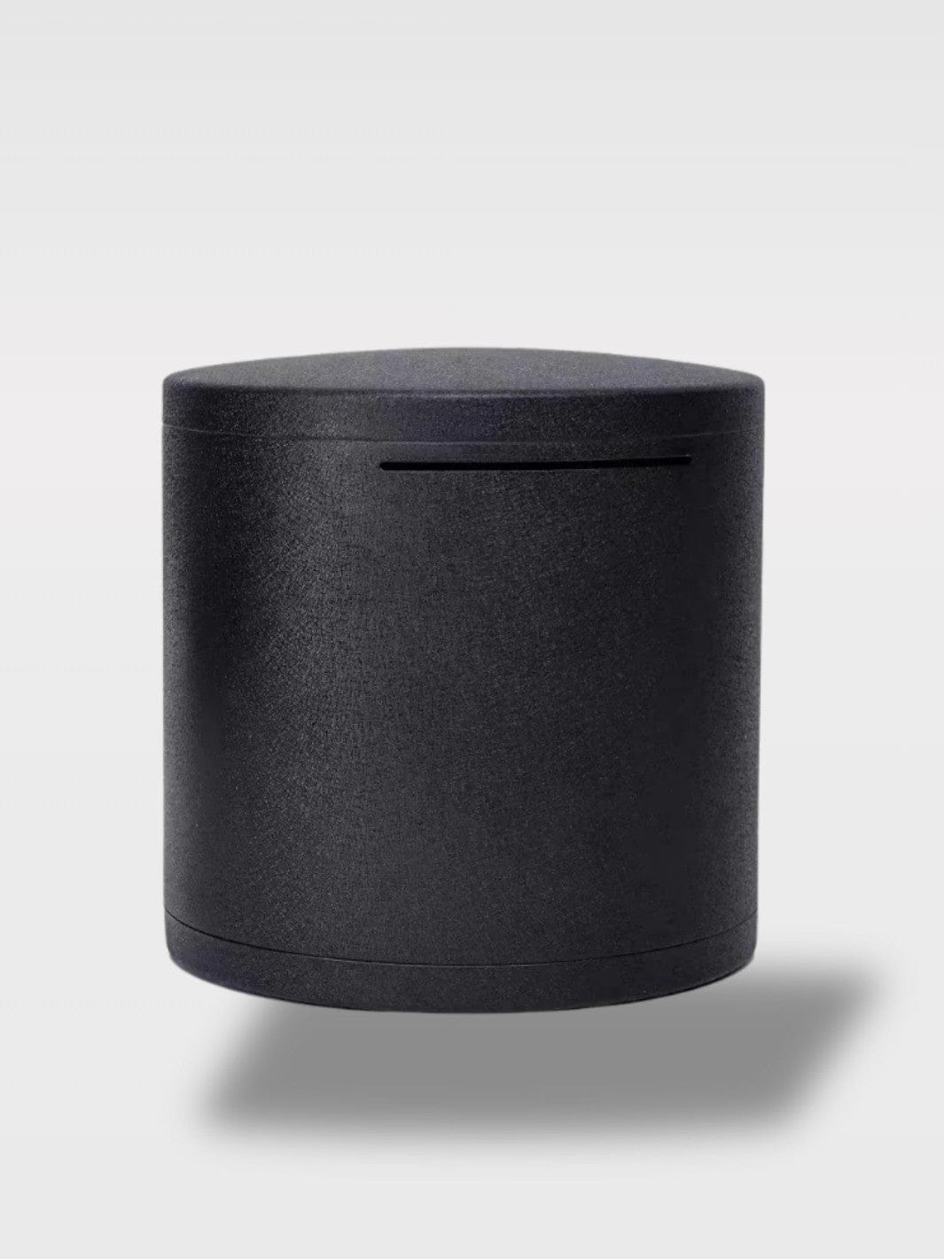 Tirelire Cylindrique En Acier Inoxydable | Économies Sécurisées Le Vault Noir Junior – 12 cm
