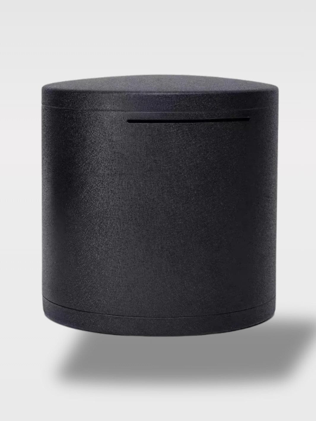 Tirelire Cylindrique En Acier Inoxydable | Économies Sécurisées Le Vault Noir Sénior – 20 cm