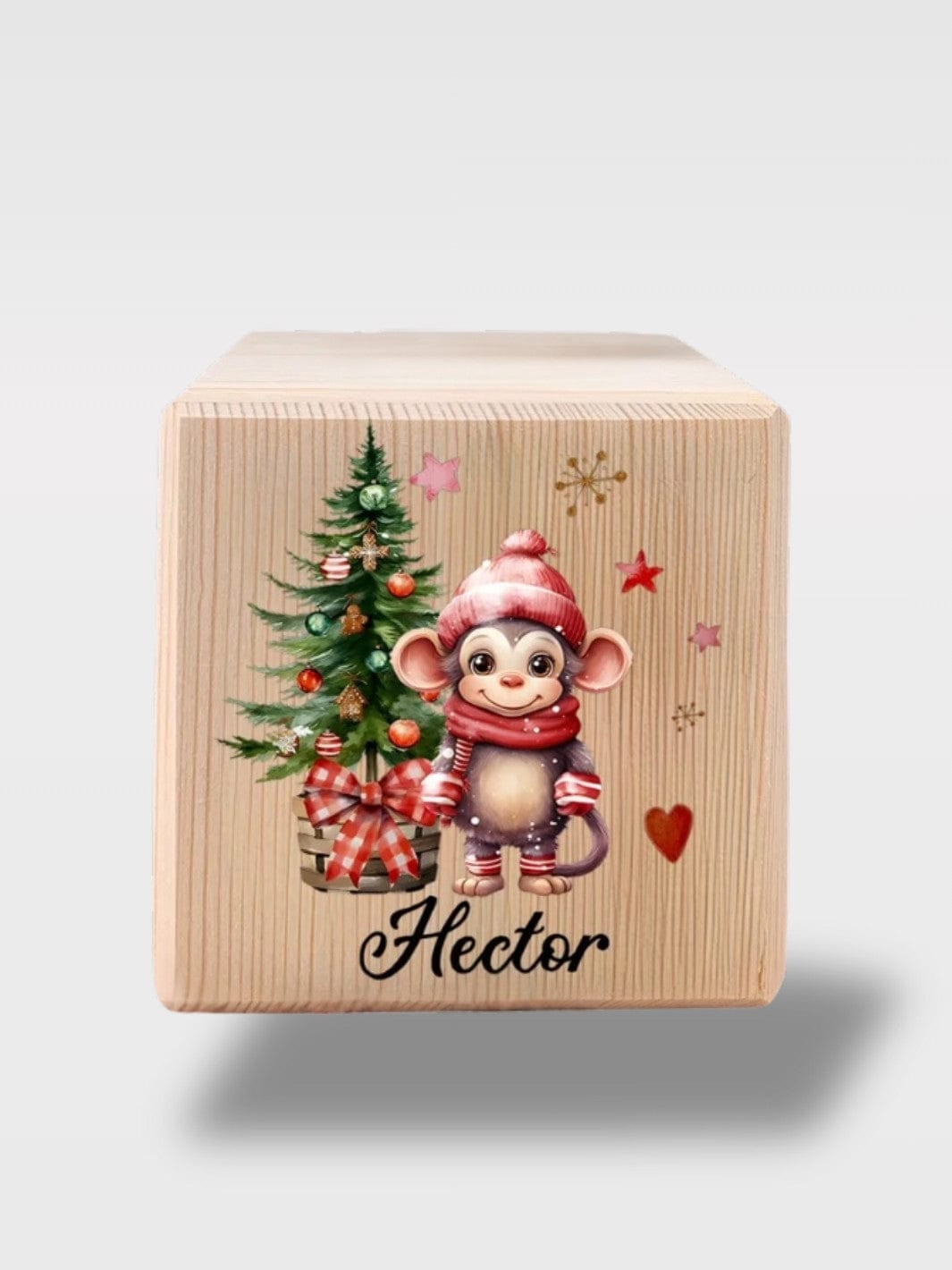 Tirelire De Noël Personnalisé En Bois | Souvenir Unique