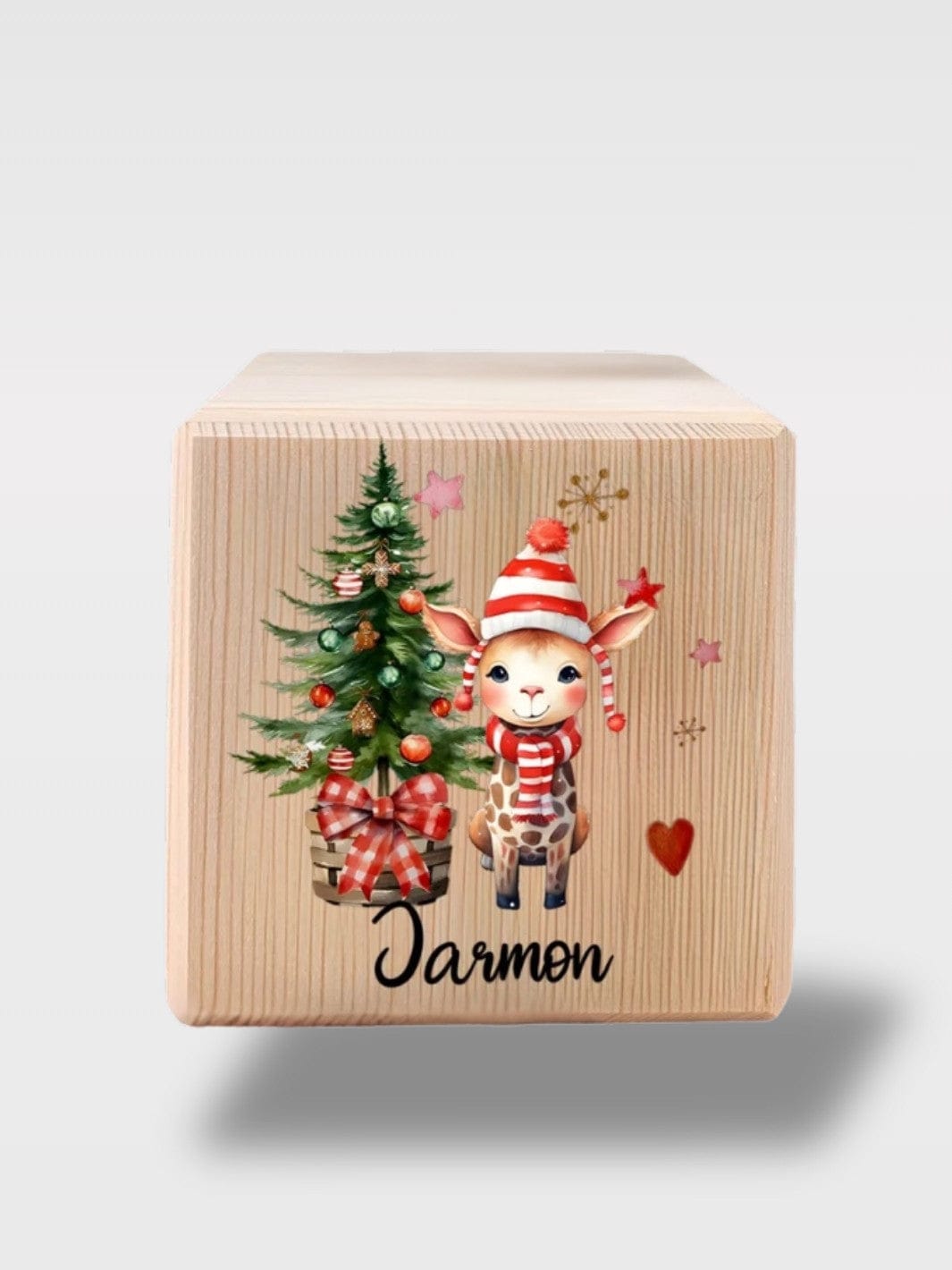 Tirelire De Noël Personnalisé En Bois | Souvenir Unique L’Observateur – Girafe