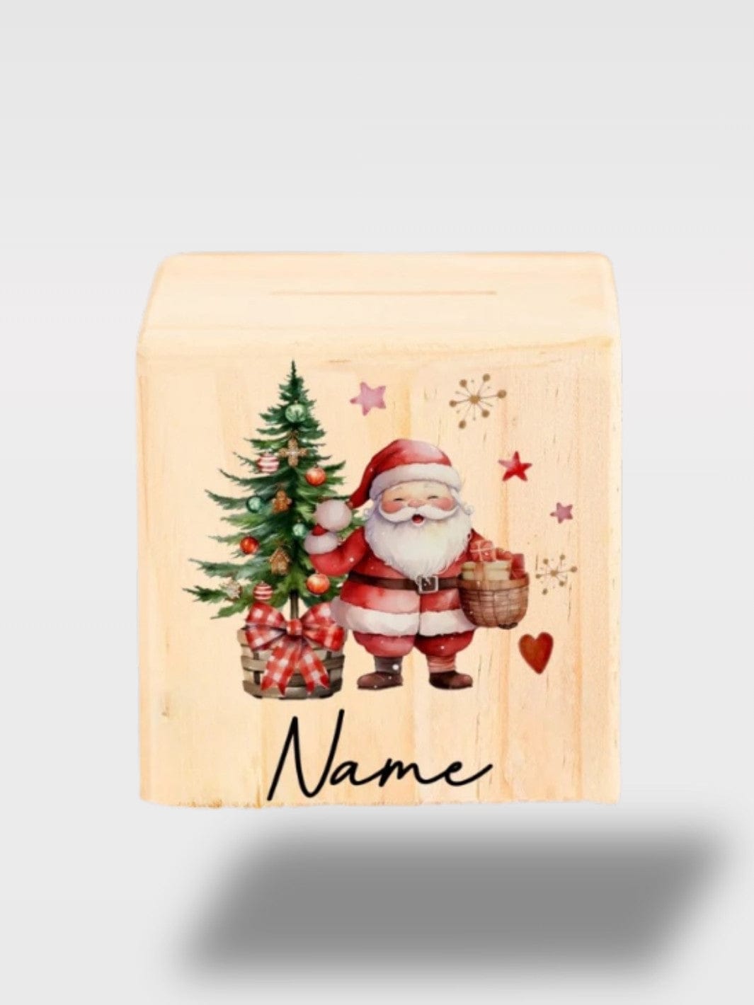 Tirelire De Noël Personnalisé En Bois | Souvenir Unique Le Festif – Père Noël