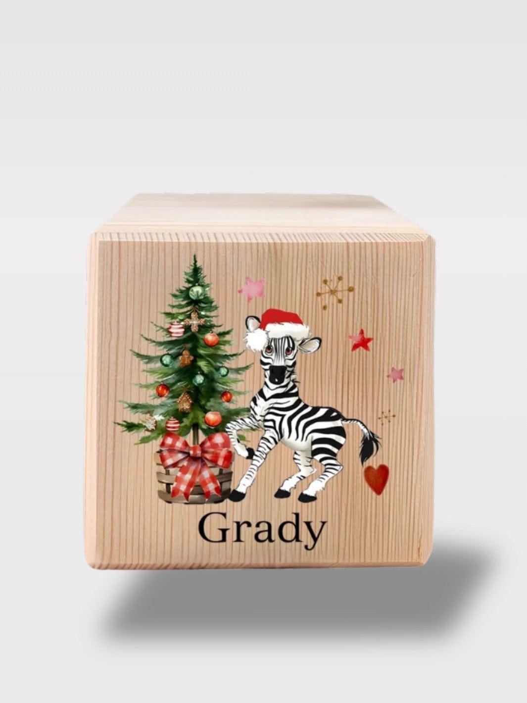 Tirelire De Noël Personnalisé En Bois | Souvenir Unique Le Rayé – Zèbre