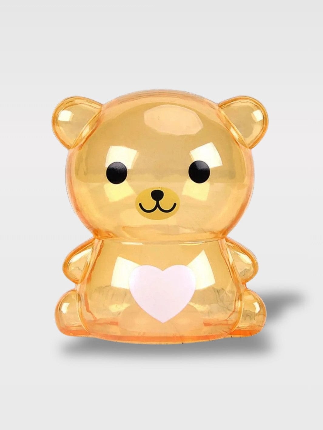 Tirelire Design Ours Transparente | Style Raffiné Isandre Bébé – Jaune 8.3 x 9.5 cm