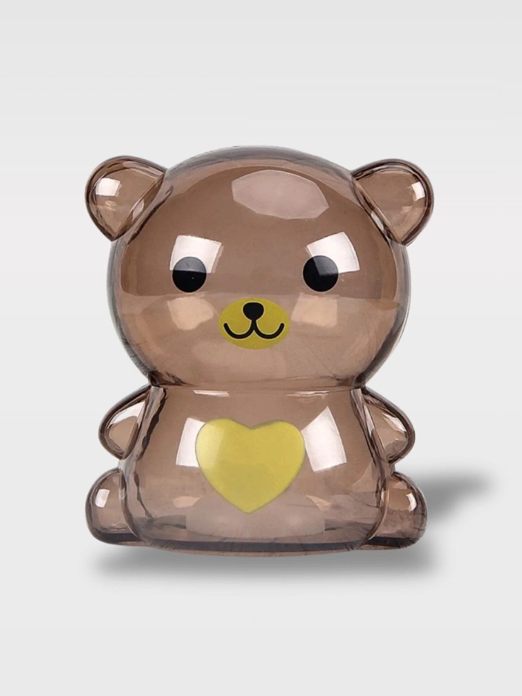 Tirelire Design Ours Transparente | Style Raffiné Lioren Bébé – Marron 8.3 x 9.5 cm