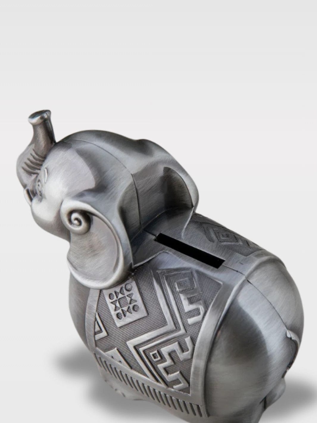 Tirelire Éléphant Gris Métal | Élégance et Symbolique
