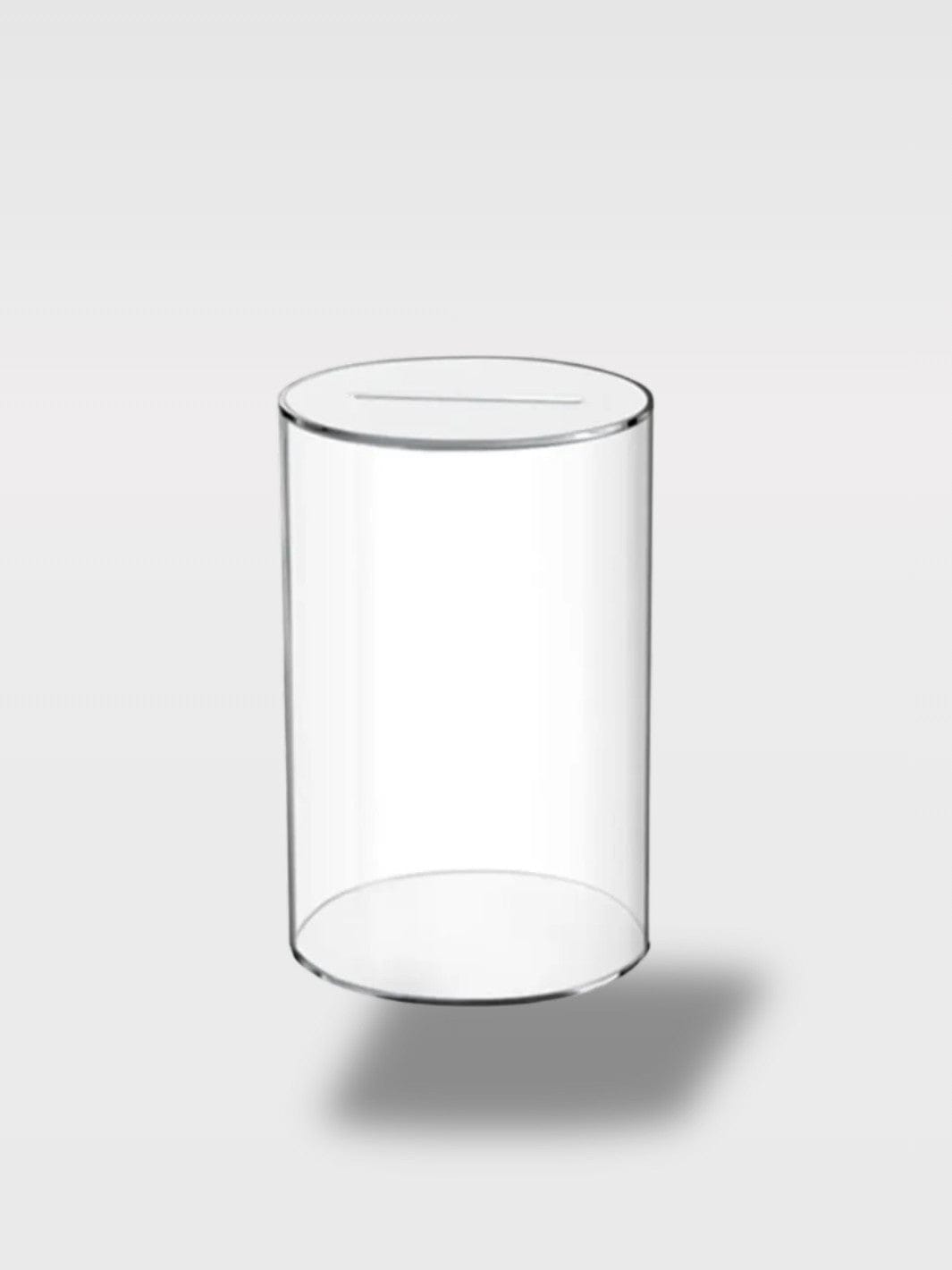 Tirelire en Acrylique Transparente | Pot Rond Chic Cléo Bébé – 7 x 11.5 cm