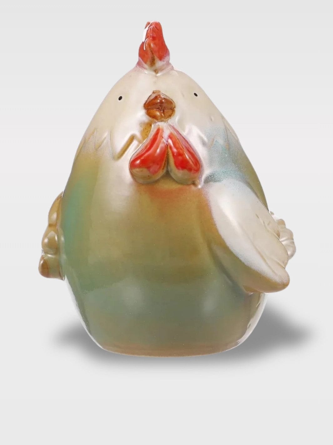 Tirelire en Forme de Poule en Céramique | Duo Original Verdita – Poule Verte 14 x 11 x 11 cm