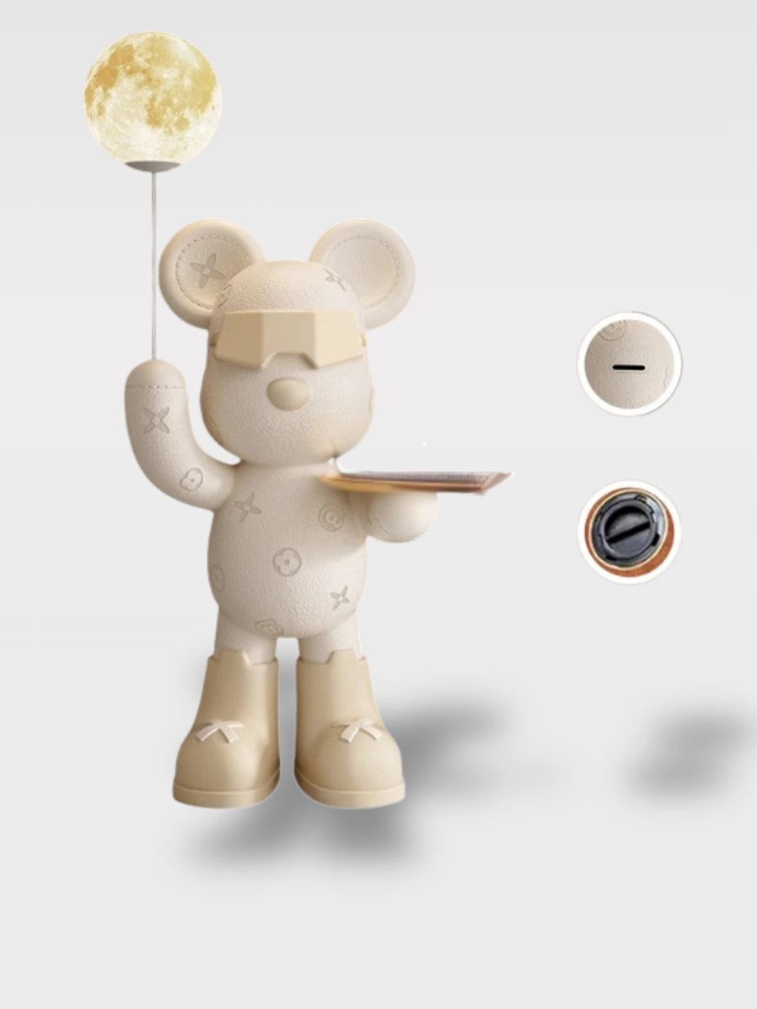 Tirelire Grande Capacité Ours Statue Design | Objet Déco Au sol / L’Héritier Minéral