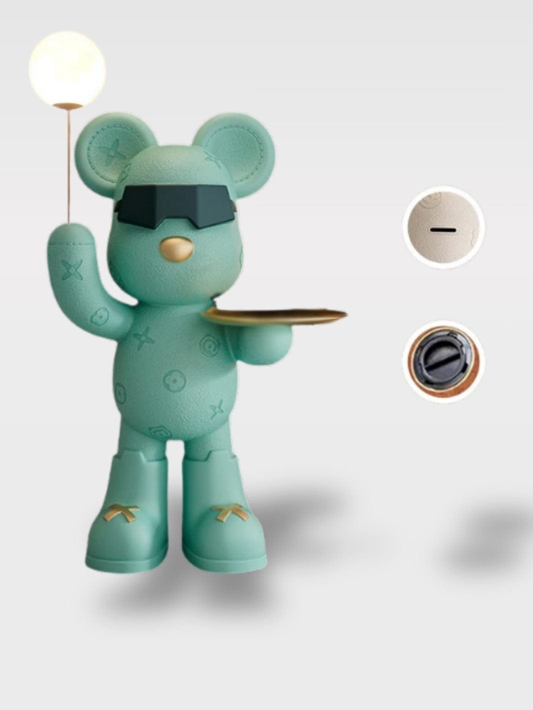 Tirelire Grande Capacité Ours Statue Design | Objet Déco Au sol / Le Gardien Naturel