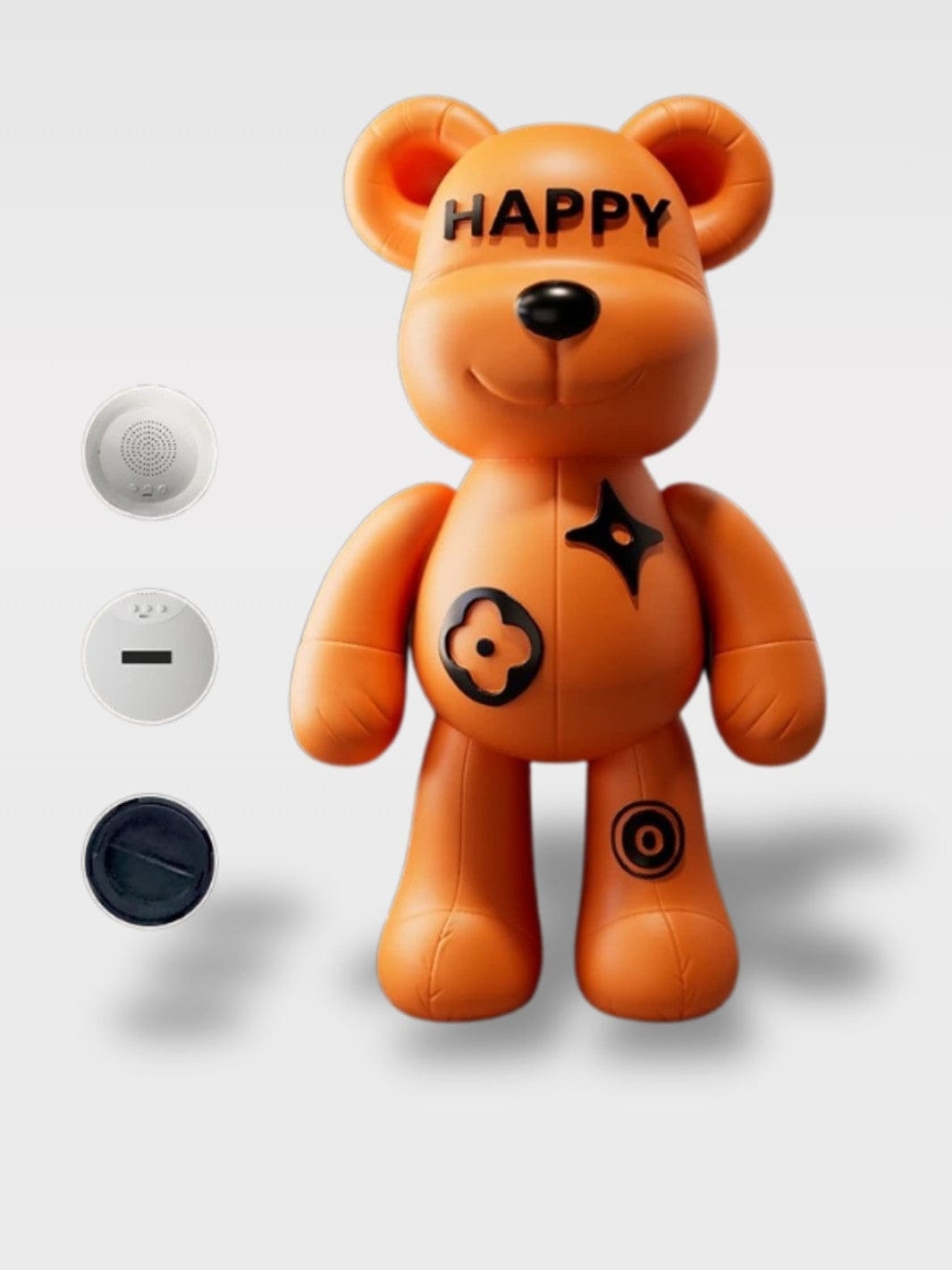 Tirelire Grande Taille Ours Moderne Design | Statue Déco Le Colosse – orange | au sol | musicale 78 x 46 x 28 cm