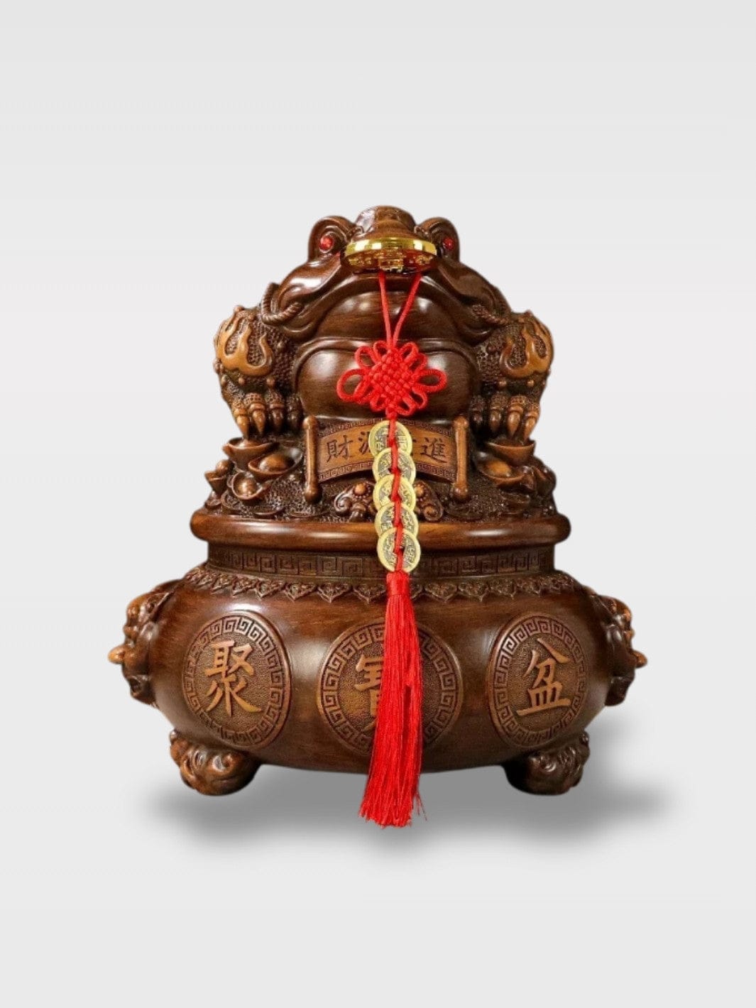 Tirelire Grenouille Grand Format | Porte-Bonheur Feng Bronzella Junior – Bronze 22 x 18 x 23 cm