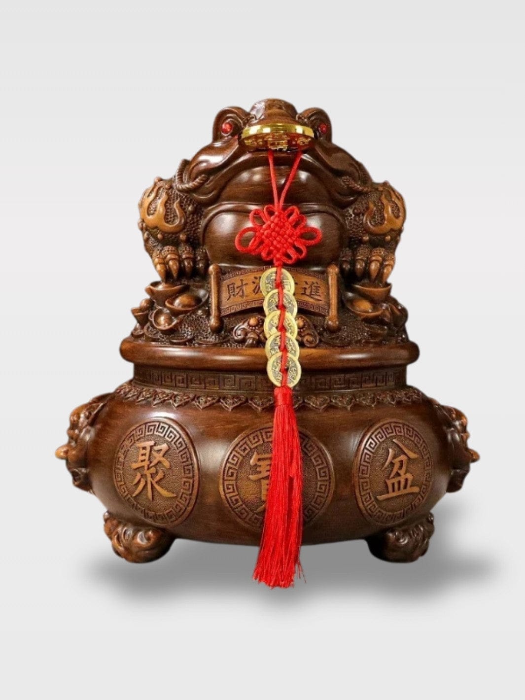 Tirelire Grenouille Grand Format | Porte-Bonheur Feng Bronzella Sénior – Bronze 29 x 26 x 30 cm
