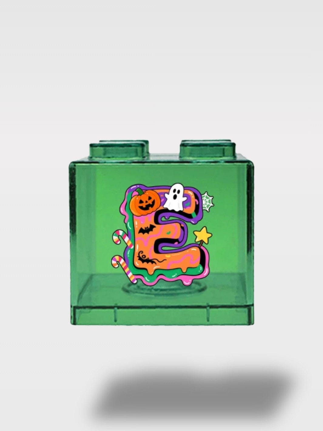 Tirelire Halloween Lettres Vertes Transparentes | Empilable E