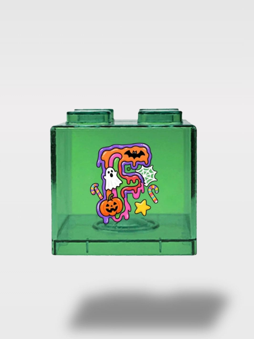 Tirelire Halloween Lettres Vertes Transparentes | Empilable F