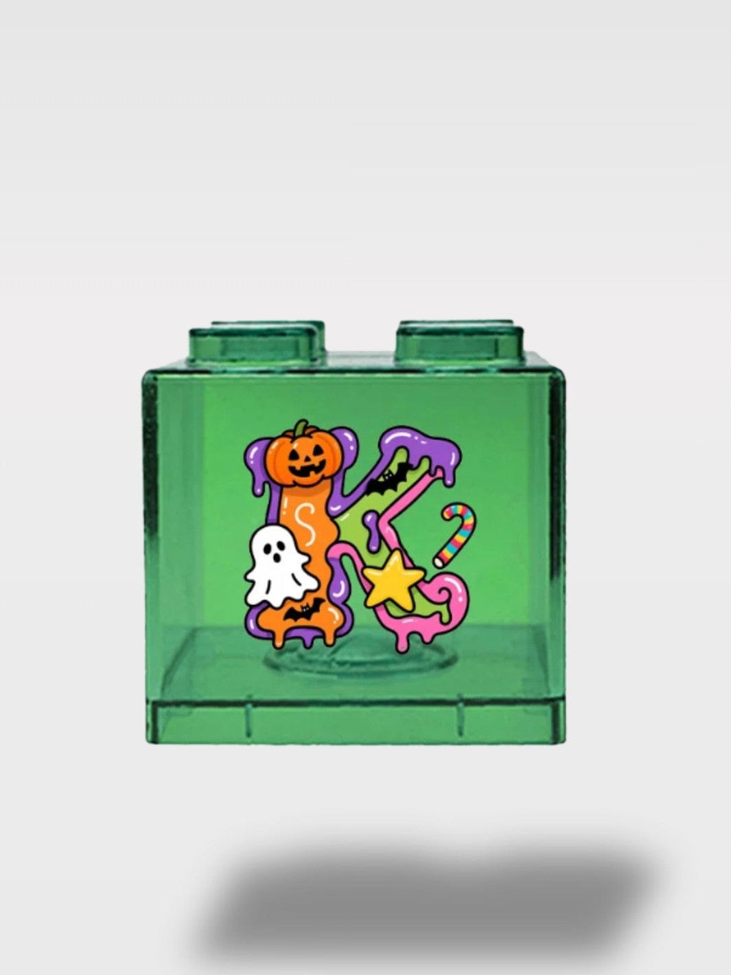 Tirelire Halloween Lettres Vertes Transparentes | Empilable K