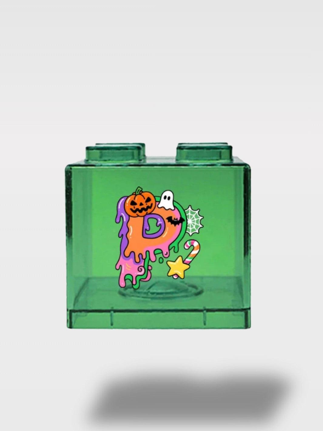 Tirelire Halloween Lettres Vertes Transparentes | Empilable P