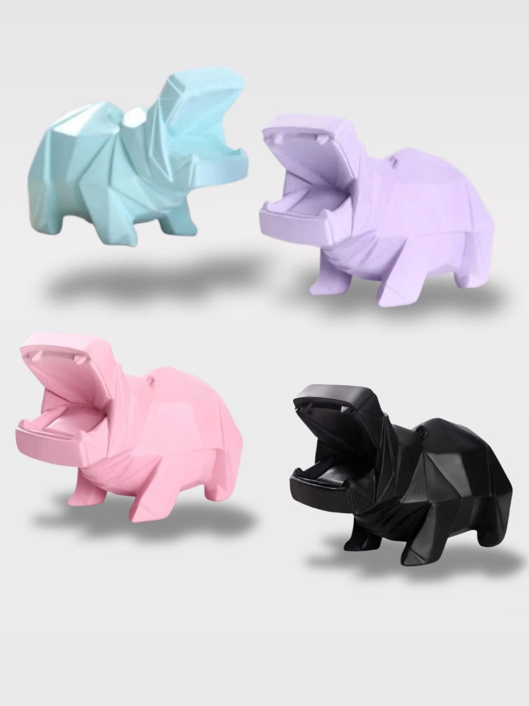 Tirelire Hippopotame Origami Design | Déco Moderne