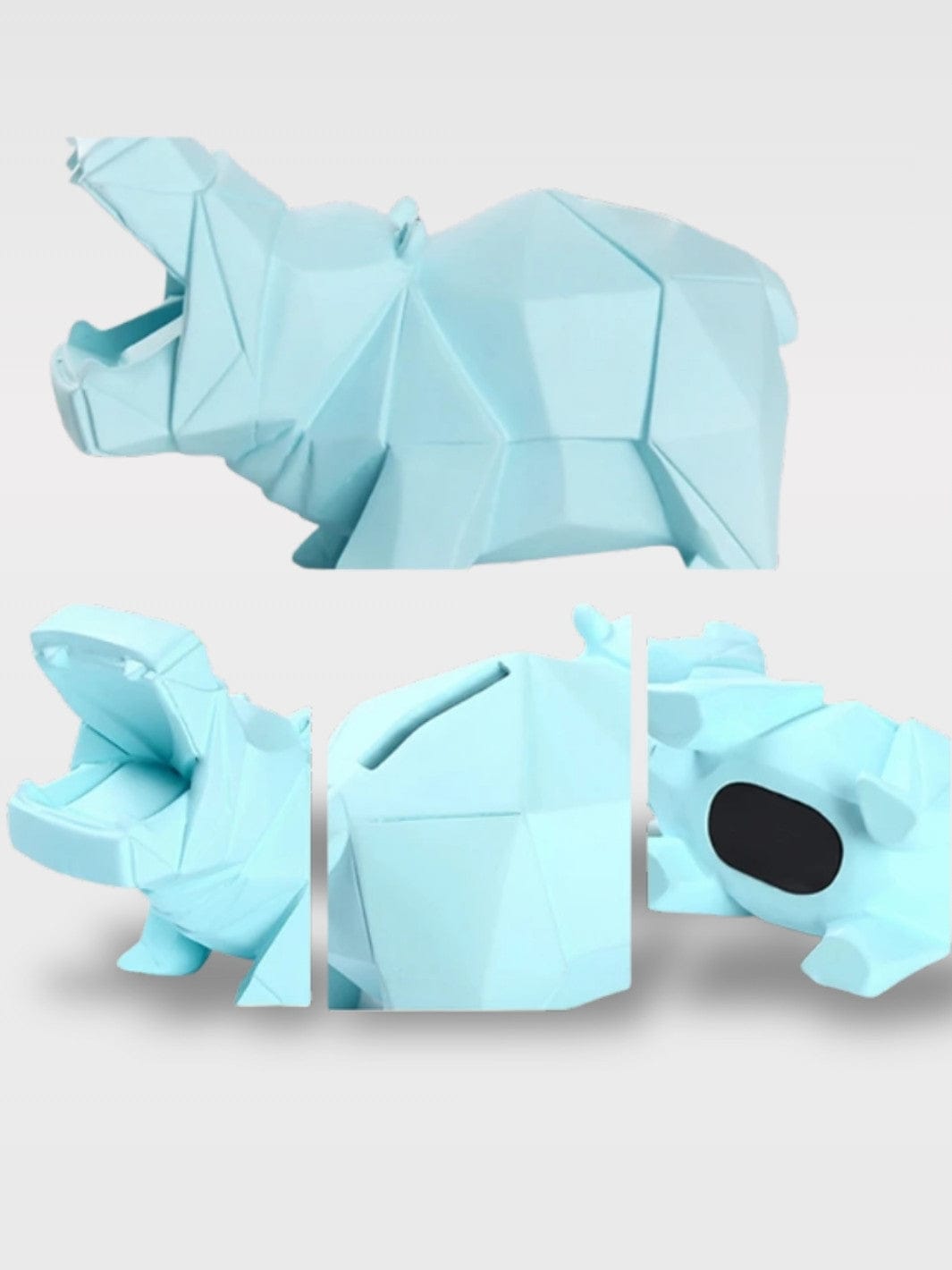 Tirelire Hippopotame Origami Design | Déco Moderne