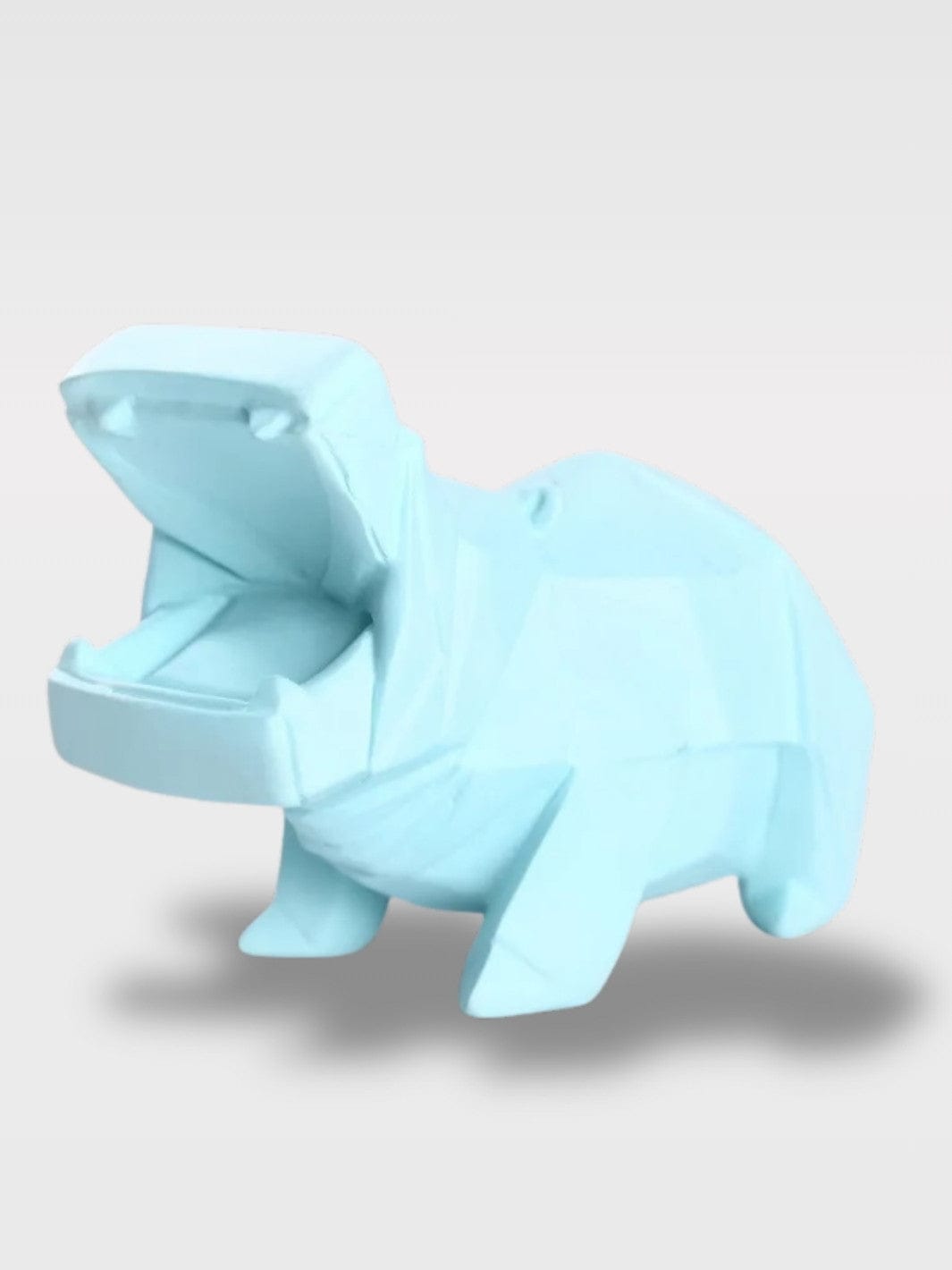 Tirelire Hippopotame Origami Design | Déco Moderne Le Géométrique Bleu