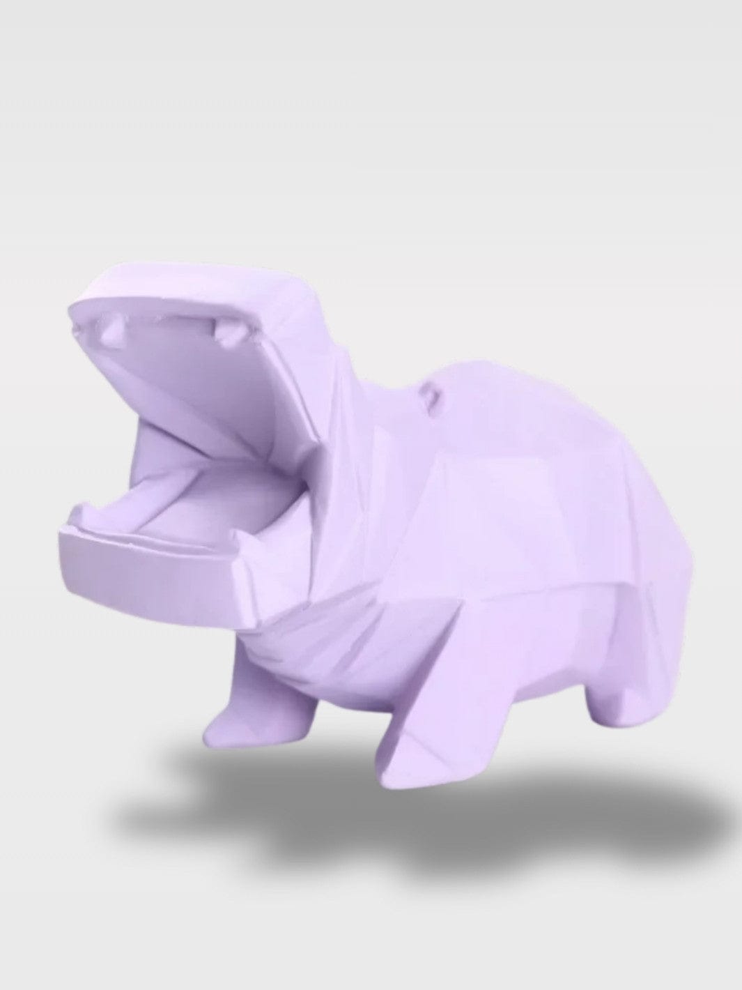 Tirelire Hippopotame Origami Design | Déco Moderne Le Géométrique Violet
