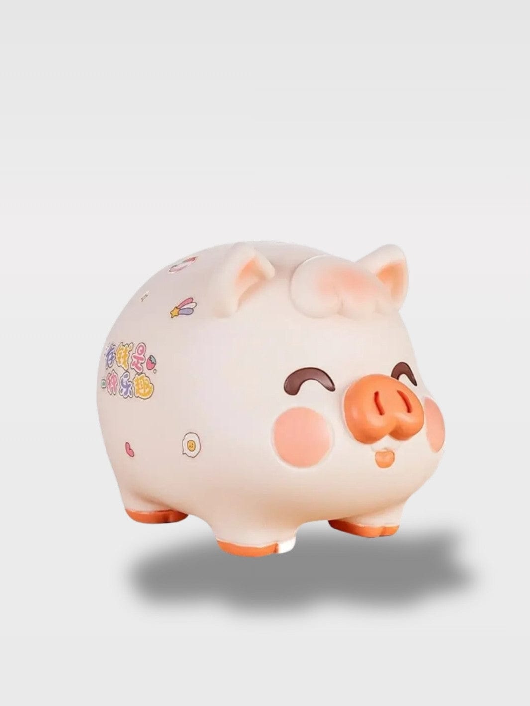 Tirelire Incassable Cochon Bébé | Fun et Sécurisée Pépé Junior – Cochon Yeux Fermés 14.5 x 19 x 15 cm