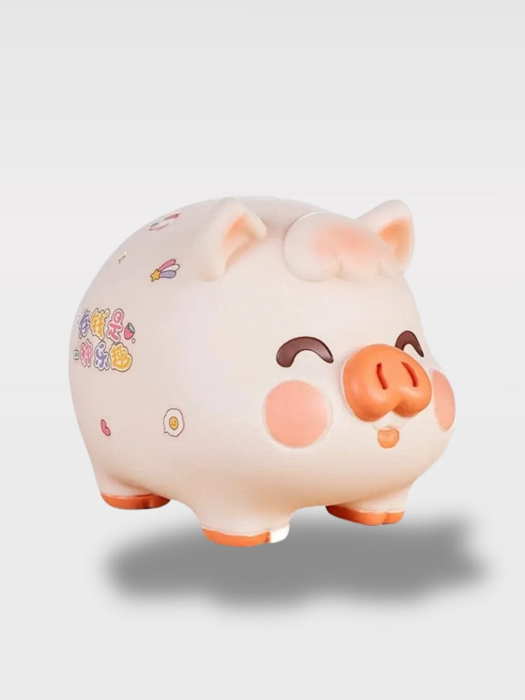 Tirelire Incassable Cochon Bébé | Fun et Sécurisée Pépé Sénior – Cochon Yeux Fermés 18 x 23 x 18 cm