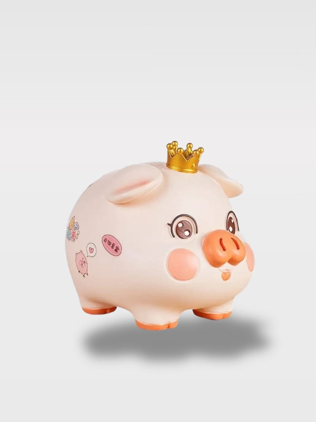Tirelire Incassable Cochon Bébé | Fun et Sécurisée Rico Junior – Cochon Couronne 16.5 x 19.5 x 15 cm