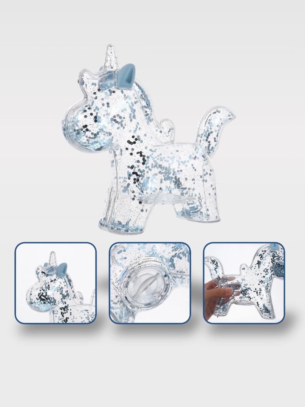 Tirelire Licorne Transparente | Magique et Pailletée